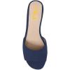 imageFSJ Women Comfy Peep Toe Sandals Low Chunky Heels Mules Casual Summer Office Lady Shoes Size 415 USDark Blue