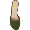imageFSJ Women Comfy Peep Toe Sandals Low Chunky Heels Mules Casual Summer Office Lady Shoes Size 415 USOlive Green
