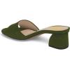 imageFSJ Women Comfy Peep Toe Sandals Low Chunky Heels Mules Casual Summer Office Lady Shoes Size 415 USOlive Green