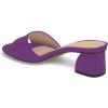 imageFSJ Women Comfy Peep Toe Sandals Low Chunky Heels Mules Casual Summer Office Lady Shoes Size 415 USPurple