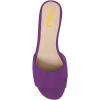 imageFSJ Women Comfy Peep Toe Sandals Low Chunky Heels Mules Casual Summer Office Lady Shoes Size 415 USPurple