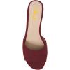 imageFSJ Women Comfy Peep Toe Sandals Low Chunky Heels Mules Casual Summer Office Lady Shoes Size 415 USWine