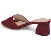 imageFSJ Women Comfy Peep Toe Sandals Low Chunky Heels Mules Casual Summer Office Lady Shoes Size 415 USWine