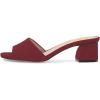 imageFSJ Women Comfy Peep Toe Sandals Low Chunky Heels Mules Casual Summer Office Lady Shoes Size 415 USWine