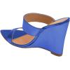 imageFSJ Women Fashion Open Toe Wedge Sandals High Heels Mules Double Straps Slip On Party Shoes Size 415 USBlue