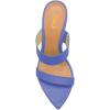 imageFSJ Women Fashion Open Toe Wedge Sandals High Heels Mules Double Straps Slip On Party Shoes Size 415 USNavy Blue
