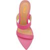 imageFSJ Women Fashion Open Toe Wedge Sandals High Heels Mules Double Straps Slip On Party Shoes Size 415 USPink