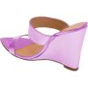 imageFSJ Women Fashion Open Toe Wedge Sandals High Heels Mules Double Straps Slip On Party Shoes Size 415 USPurple