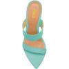 imageFSJ Women Fashion Open Toe Wedge Sandals High Heels Mules Double Straps Slip On Party Shoes Size 415 USTurquoise