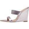 imageFSJ Women Fashion Open Toe Wedge Sandals High Heels Mules Double Straps Slip On Party Shoes Size 415 USViolet