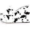 imageFSJ Women Open Toe Slide Wedge Sandals Platform Summer Casual High Heels Formal Outfit Shoes Size US 412Cow