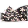 imageFSJ Women Open Toe Slide Wedge Sandals Platform Summer Casual High Heels Formal Outfit Shoes Size US 412Floral