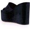 imageFSJ Women Open Toe Slide Wedge Sandals Platform Summer Casual High Heels Formal Outfit Shoes Size US 412Navy