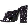 imageFSJ Womens Stylish Polkadots Mules Chunky High Heels Pumps Bowknots Decor Open Toe Slip On Comfort Evening Party Dress Shoes Size 415 USNavy