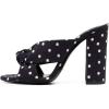 imageFSJ Womens Stylish Polkadots Mules Chunky High Heels Pumps Bowknots Decor Open Toe Slip On Comfort Evening Party Dress Shoes Size 415 USNavy