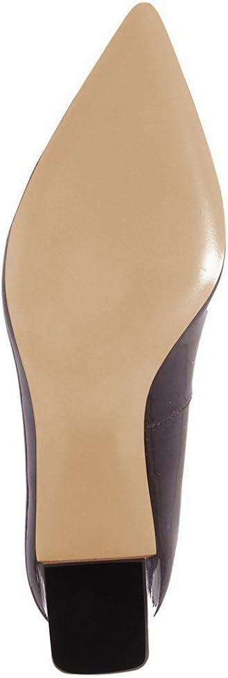 imageFSJ Women Classic Casual Pumps Pointed Toe Chunky Heels Shoe for Business Occasion US Size 415Black