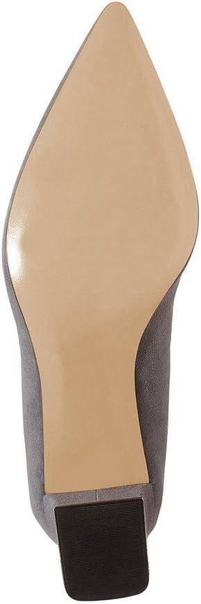 imageFSJ Women Classic Casual Pumps Pointed Toe Chunky Heels Shoe for Business Occasion US Size 415Grey