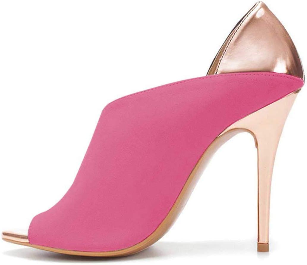 imageFSJ Women Sexy Peep Toe Cutout Pumps Sandals DOrsay Stiletto Heels Party Evening Shoes Size 415 USDeep Pink