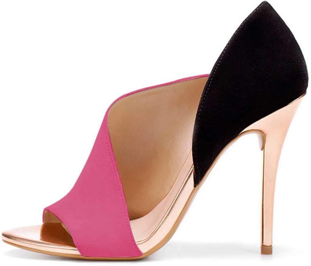 imageFSJ Women Sexy Peep Toe Cutout Pumps Sandals DOrsay Stiletto Heels Party Evening Shoes Size 415 USDeep Pink