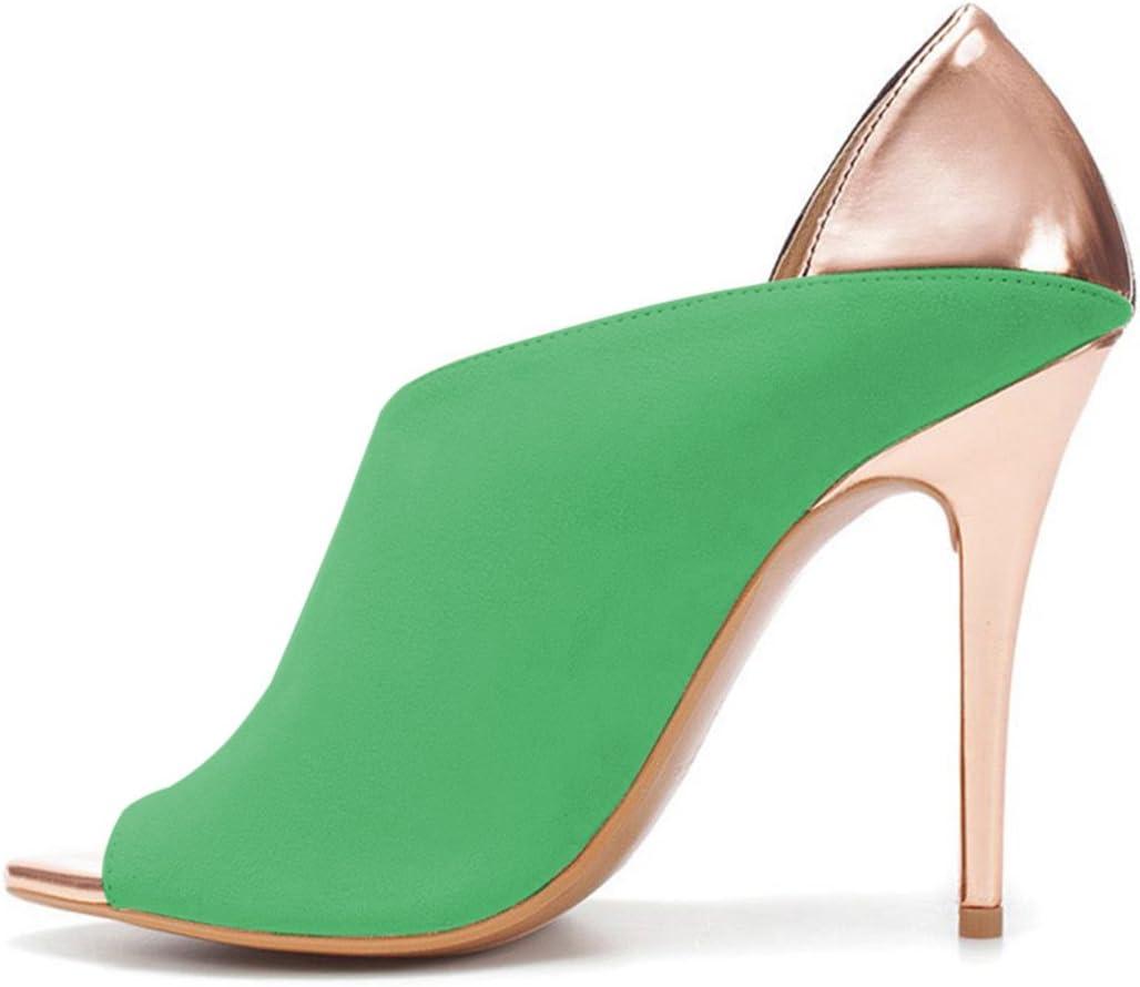 imageFSJ Women Sexy Peep Toe Cutout Pumps Sandals DOrsay Stiletto Heels Party Evening Shoes Size 415 USGreen