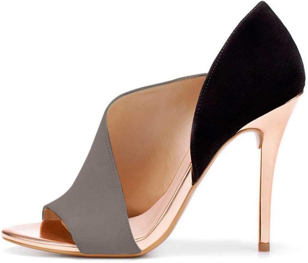 imageFSJ Women Sexy Peep Toe Cutout Pumps Sandals DOrsay Stiletto Heels Party Evening Shoes Size 415 USGrey