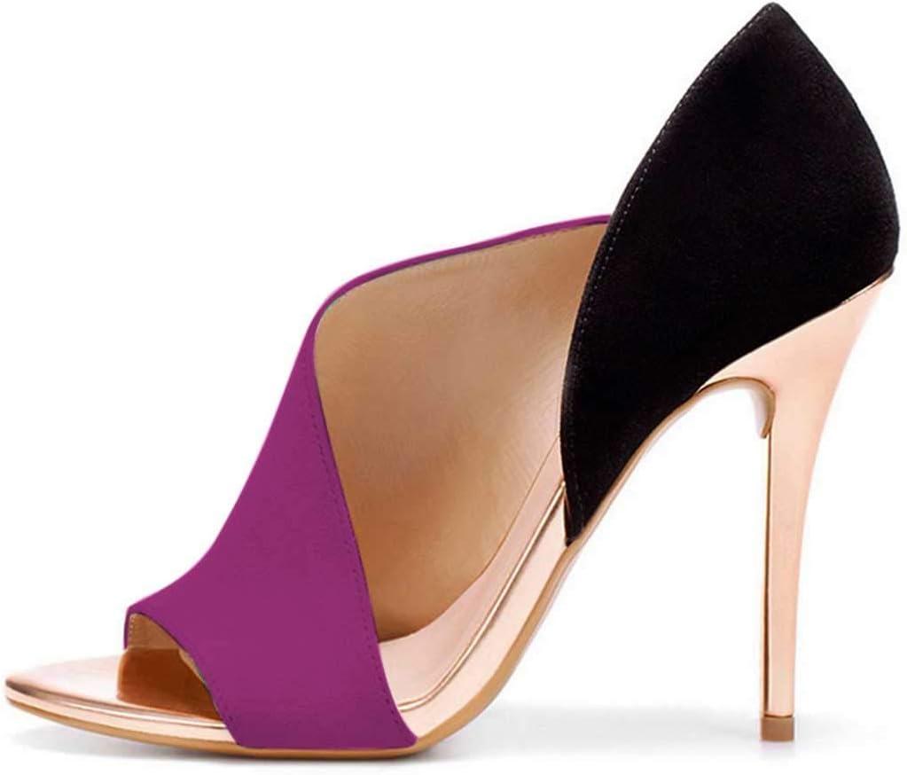 imageFSJ Women Sexy Peep Toe Cutout Pumps Sandals DOrsay Stiletto Heels Party Evening Shoes Size 415 USMagenta