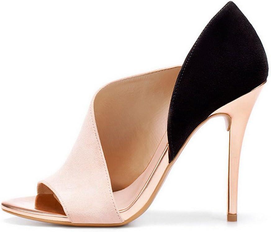 imageFSJ Women Sexy Peep Toe Cutout Pumps Sandals DOrsay Stiletto Heels Party Evening Shoes Size 415 USPink