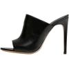 imageFSJ Wome Open Peep Toe Mule Sandals Wide Strap Slide Slippers Stiletto High Heels Slip on Backless Summer Casual Shoes 415 M USBlack12 Cm