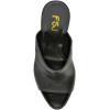 imageFSJ Wome Open Peep Toe Mule Sandals Wide Strap Slide Slippers Stiletto High Heels Slip on Backless Summer Casual Shoes 415 M USBlack12 Cm