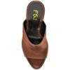 imageFSJ Wome Open Peep Toe Mule Sandals Wide Strap Slide Slippers Stiletto High Heels Slip on Backless Summer Casual Shoes 415 M USBrownpu