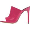 imageFSJ Wome Open Peep Toe Mule Sandals Wide Strap Slide Slippers Stiletto High Heels Slip on Backless Summer Casual Shoes 415 M USFuchsiapu