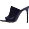 imageFSJ Wome Open Peep Toe Mule Sandals Wide Strap Slide Slippers Stiletto High Heels Slip on Backless Summer Casual Shoes 415 M USNavypu