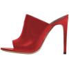 imageFSJ Wome Open Peep Toe Mule Sandals Wide Strap Slide Slippers Stiletto High Heels Slip on Backless Summer Casual Shoes 415 M USRedpu