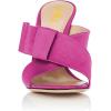 imageFSJ Women Chunky High Heels Open Toe Slide Sandals Cross Strap Summer Mules Shoe with Bows Size 415 USFuchsia