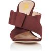 imageFSJ Women Chunky High Heels Open Toe Slide Sandals Cross Strap Summer Mules Shoe with Bows Size 415 USWine Red