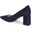 imageFSJ Women Classic Casual Pumps Pointed Toe Chunky Heels Shoe for Business Occasion US Size 415Bluesuede
