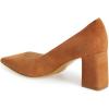 imageFSJ Women Classic Casual Pumps Pointed Toe Chunky Heels Shoe for Business Occasion US Size 415Brown