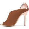 imageFSJ Women Sexy Peep Toe Cutout Pumps Sandals DOrsay Stiletto Heels Party Evening Shoes Size 415 USBrown