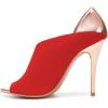 imageFSJ Women Sexy Peep Toe Cutout Pumps Sandals DOrsay Stiletto Heels Party Evening Shoes Size 415 USRed