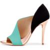 imageFSJ Women Sexy Peep Toe Cutout Pumps Sandals DOrsay Stiletto Heels Party Evening Shoes Size 415 USTurquoise
