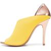 imageFSJ Women Sexy Peep Toe Cutout Pumps Sandals DOrsay Stiletto Heels Party Evening Shoes Size 415 USYellow