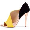 imageFSJ Women Sexy Peep Toe Cutout Pumps Sandals DOrsay Stiletto Heels Party Evening Shoes Size 415 USYellow