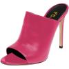 imageFSJ Wome Open Peep Toe Mule Sandals Wide Strap Slide Slippers Stiletto High Heels Slip on Backless Summer Casual Shoes 415 M USFuchsiapu