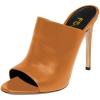 imageFSJ Wome Open Peep Toe Mule Sandals Wide Strap Slide Slippers Stiletto High Heels Slip on Backless Summer Casual Shoes 415 M USKhakipu