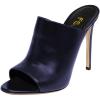 imageFSJ Wome Open Peep Toe Mule Sandals Wide Strap Slide Slippers Stiletto High Heels Slip on Backless Summer Casual Shoes 415 M USNavypu
