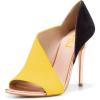 imageFSJ Women Sexy Peep Toe Cutout Pumps Sandals DOrsay Stiletto Heels Party Evening Shoes Size 415 USYellow