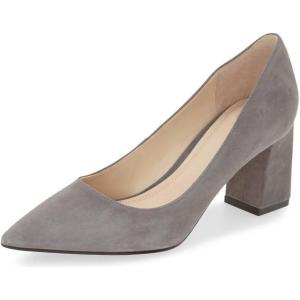 imageFSJ Women Classic Casual Pumps Pointed Toe Chunky Heels Shoe for Business Occasion US Size 415Grey