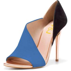 imageFSJ Women Sexy Peep Toe Cutout Pumps Sandals DOrsay Stiletto Heels Party Evening Shoes Size 415 USBlue