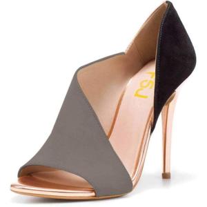 imageFSJ Women Sexy Peep Toe Cutout Pumps Sandals DOrsay Stiletto Heels Party Evening Shoes Size 415 USGrey