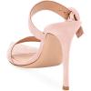 imageFSJ Women Fashion Slip On Mules Faux Suede High Heels Sandals Open Toe Stilettos Shoes Size 415 USBlush